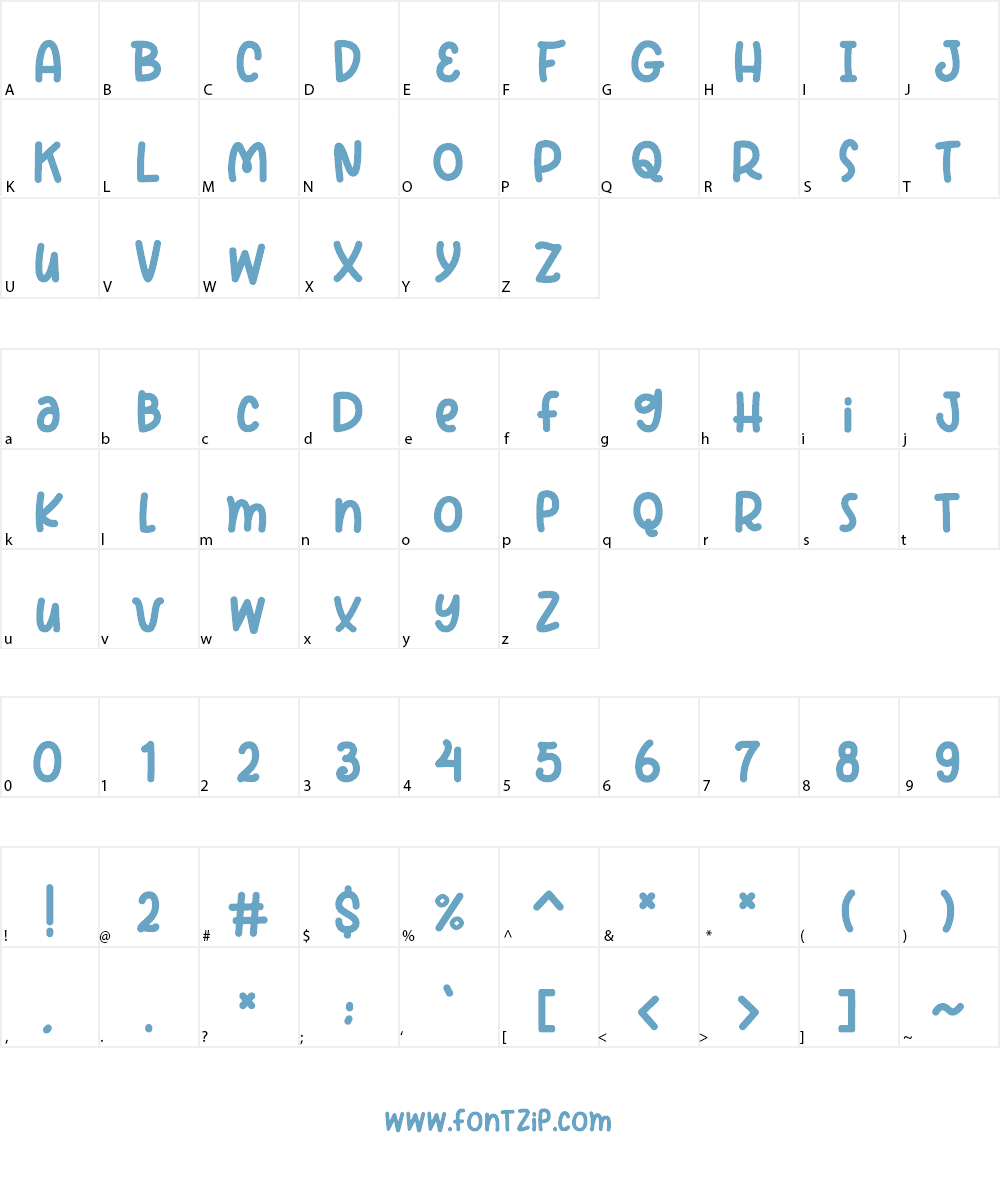Sweet Cupcake Demo Font Character